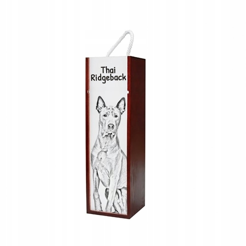 Thai ridgeback Pudełko na wino z grafiką zdjęciem