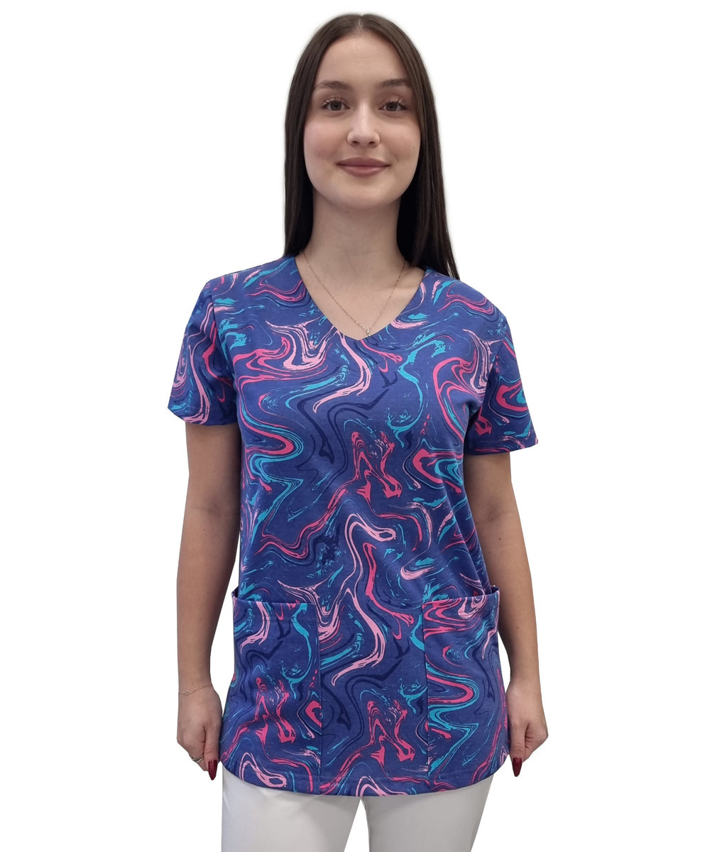 Bluza medyczna W14 elastyczna bawełna roz. XL
