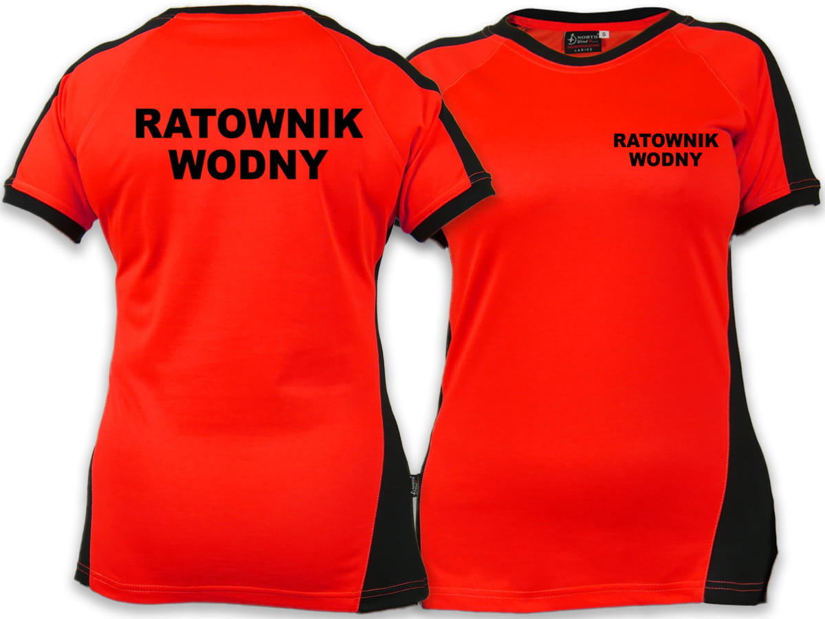 Koszulka RATOWNIK WODNY damska FLUO