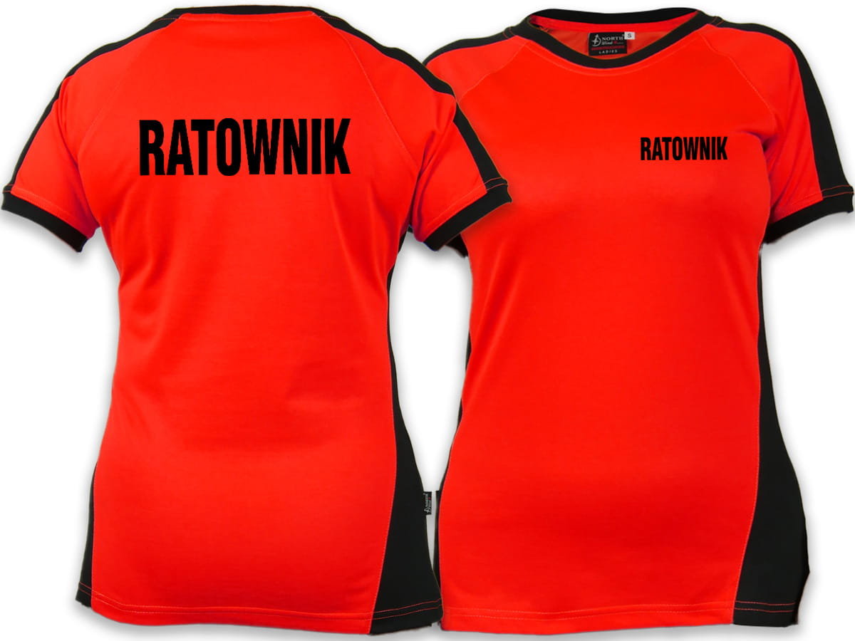 Koszulka RATOWNIK damska FLUO