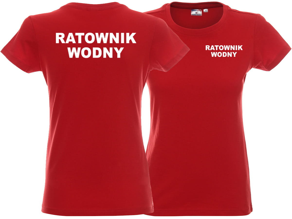 Koszulka damska RATOWNIK WODNY czerwona