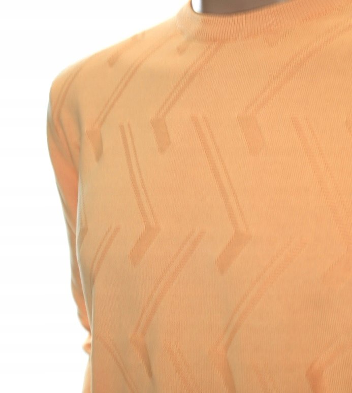 Strokers Klasyczny Sweter Męski Ze Wzorem Tłoczonym Bawełniany Xxxl 3Xl