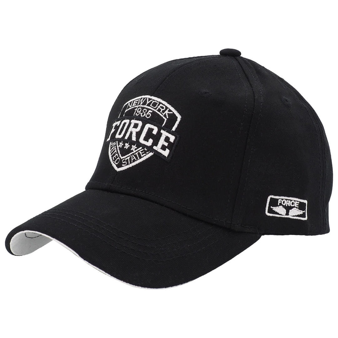 Czapka Z Daszkiem Force Czarna Białe Logo