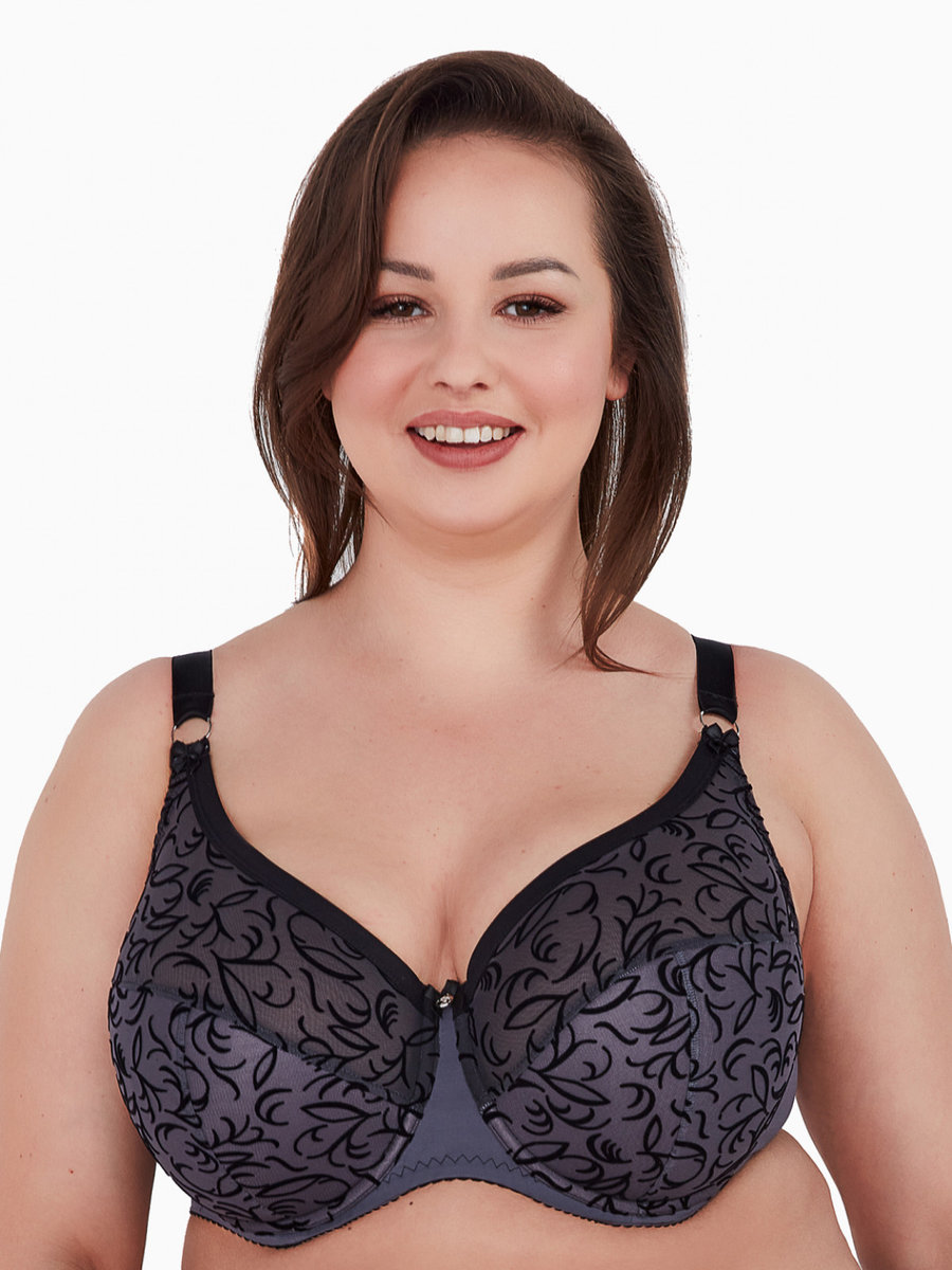 Biustonosz GAIA Semi-Soft Adalline MAXI 1213 półusztywniany grafitowy 75L