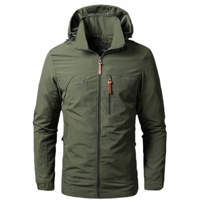 Kurtka Męska Przeciwdesczowa Softshell Khaki Wodoodporna Wiatrówka Roz. Xl