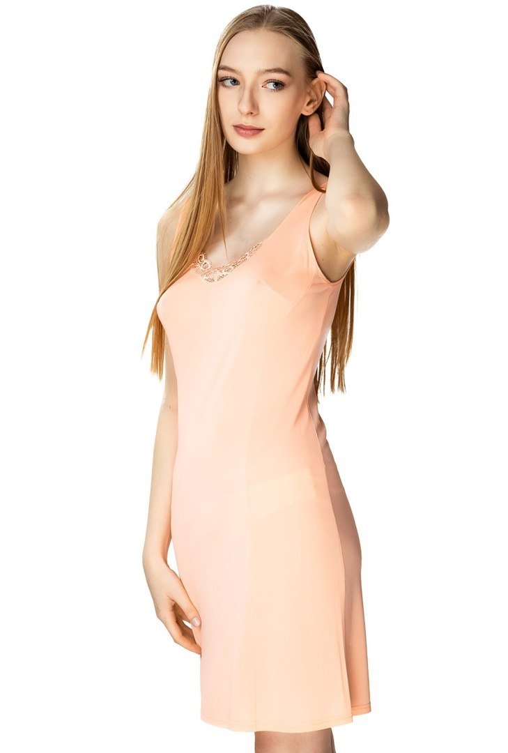 Elegancka halka damska Amelia : Kolor - Morelowy, Rozmiar - 50