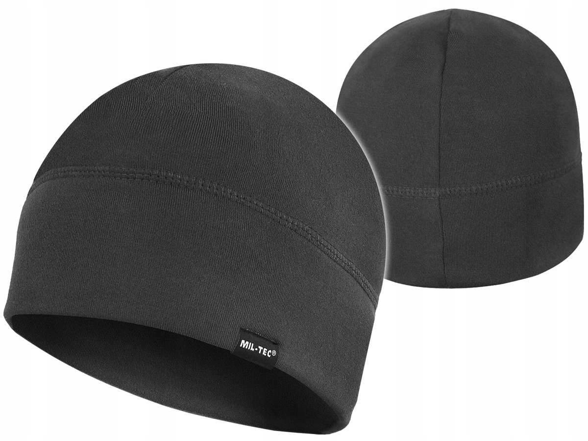 Mil-Tec Czapka Zimowa Termoaktywna Sportowa Beanie Soft Oddychająca Czarna