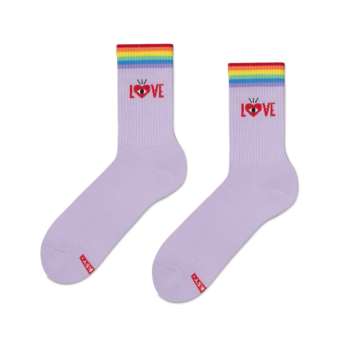 ZOOKSY Skarpety Długie Para, Prezent na Walentynki, LGBT Tęczowe, 36-40