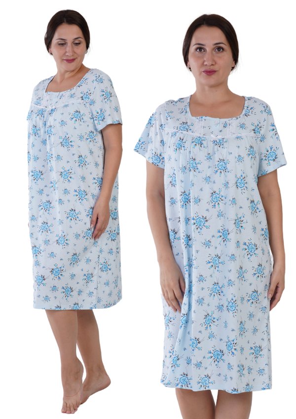 Koszula Nocna bawełniana 2XL Vienetta z krótkim rękawem duże rozmiary +size