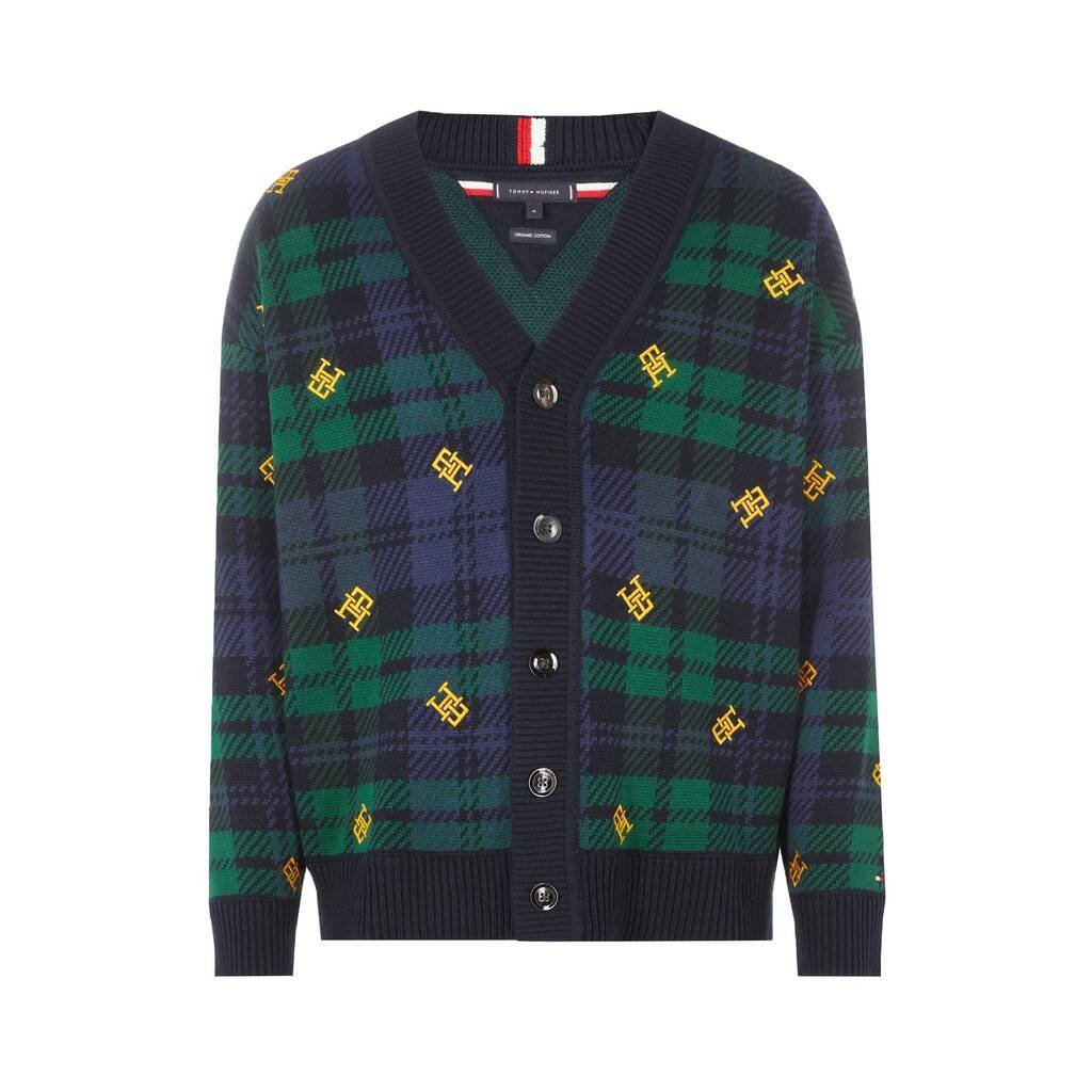 Sweter męski Tommy Hilfiger Black Watch Monogram Cardigan dzianinowy kardigan-M