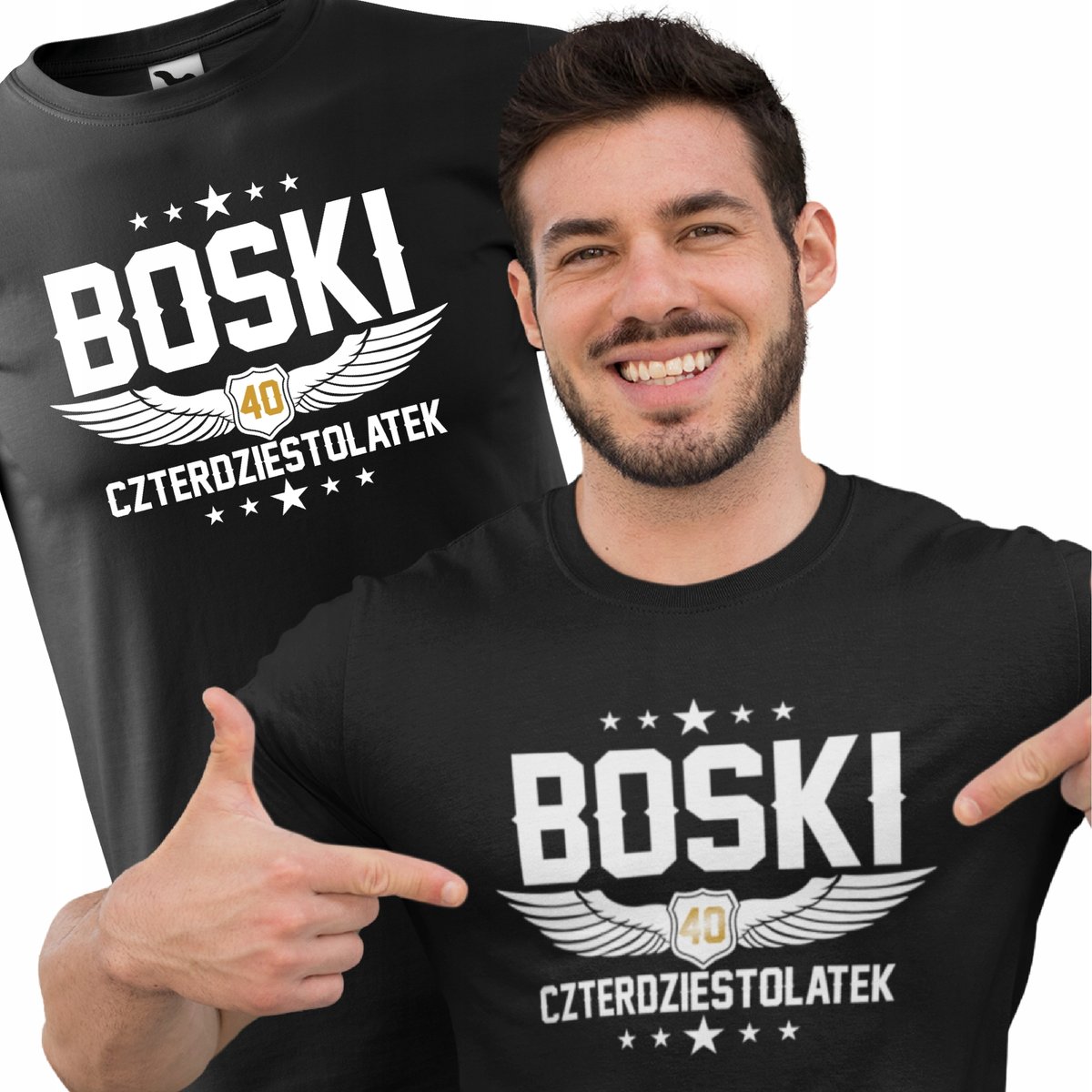 Koszulka Na 40 Urodziny Boski 40 Latek Super Prezent Dla Niego Męska L/Aradena