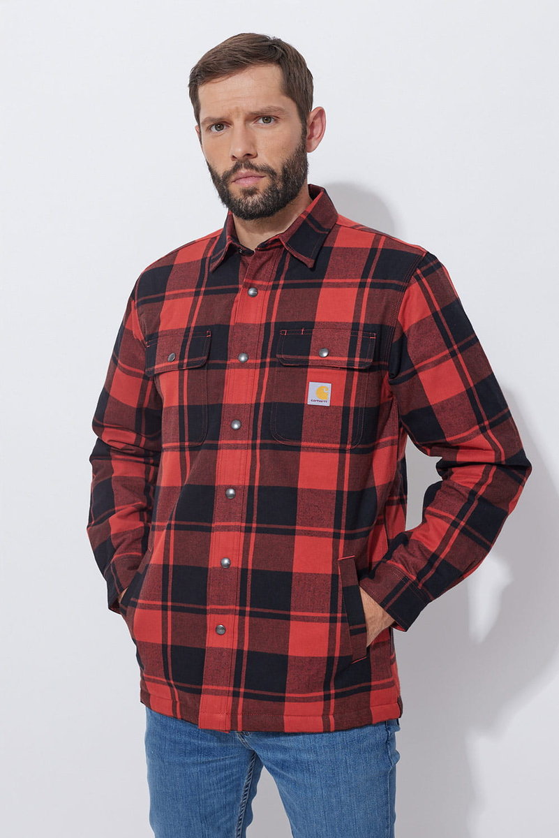 Koszula flanelowa ocieplana w kratę Carhartt Heavyweight - XL