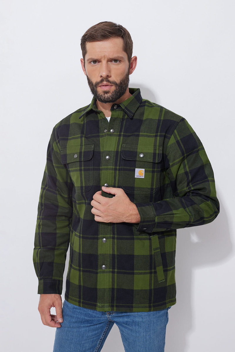 Koszula flanelowa ocieplana w kratę Carhartt Heavyweight - XXL