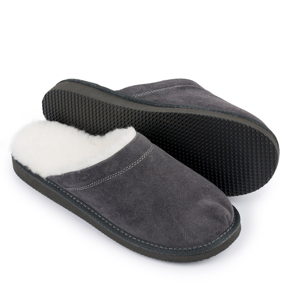 Kapcie Męskie Skórzane Pantofle Ocieplane Zimowe Wełna Naturalne Polskie 44