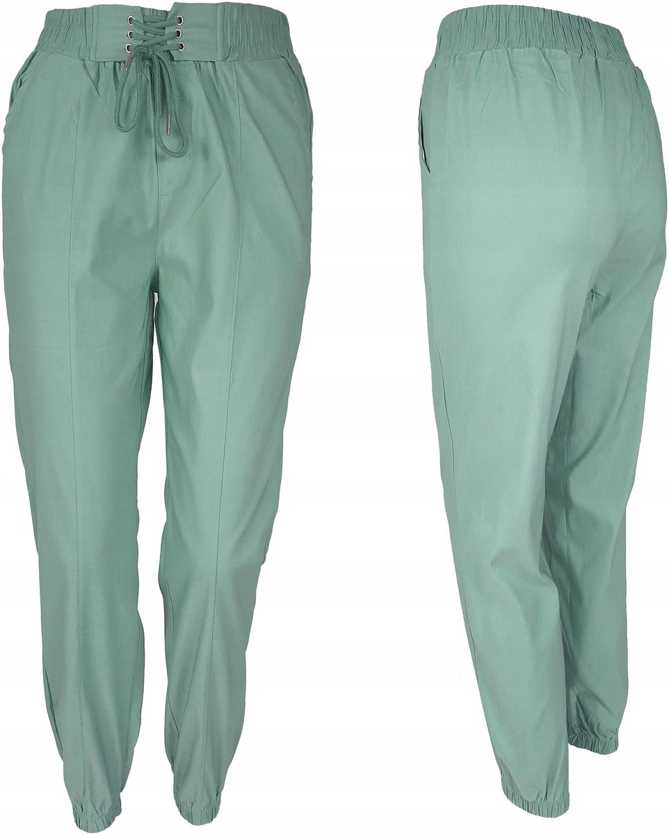Spodnie Modne Damskie Joggery Pants Komfortowe Wygodne Casual Bawełniane