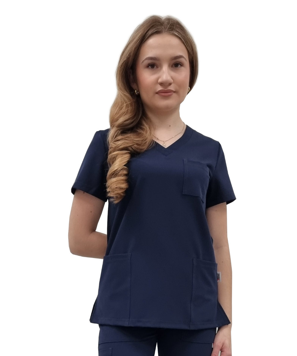 Bluza medyczna ciemny granat casual premium roz. S