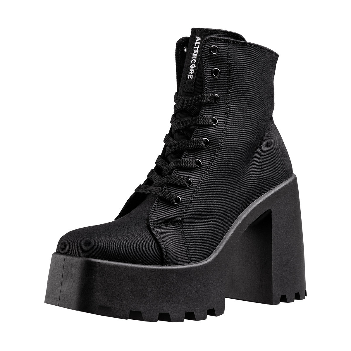 botki damskie na obcasie ALTERCORE czarne (EOSTRE BLACK)-37