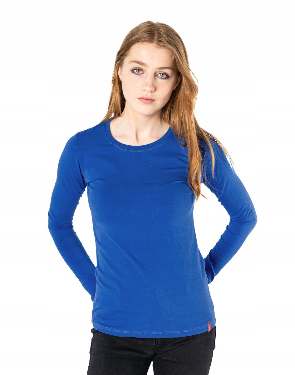 Bluzka Koszulka Damska z Długim Rękawem 8056-7 M/L