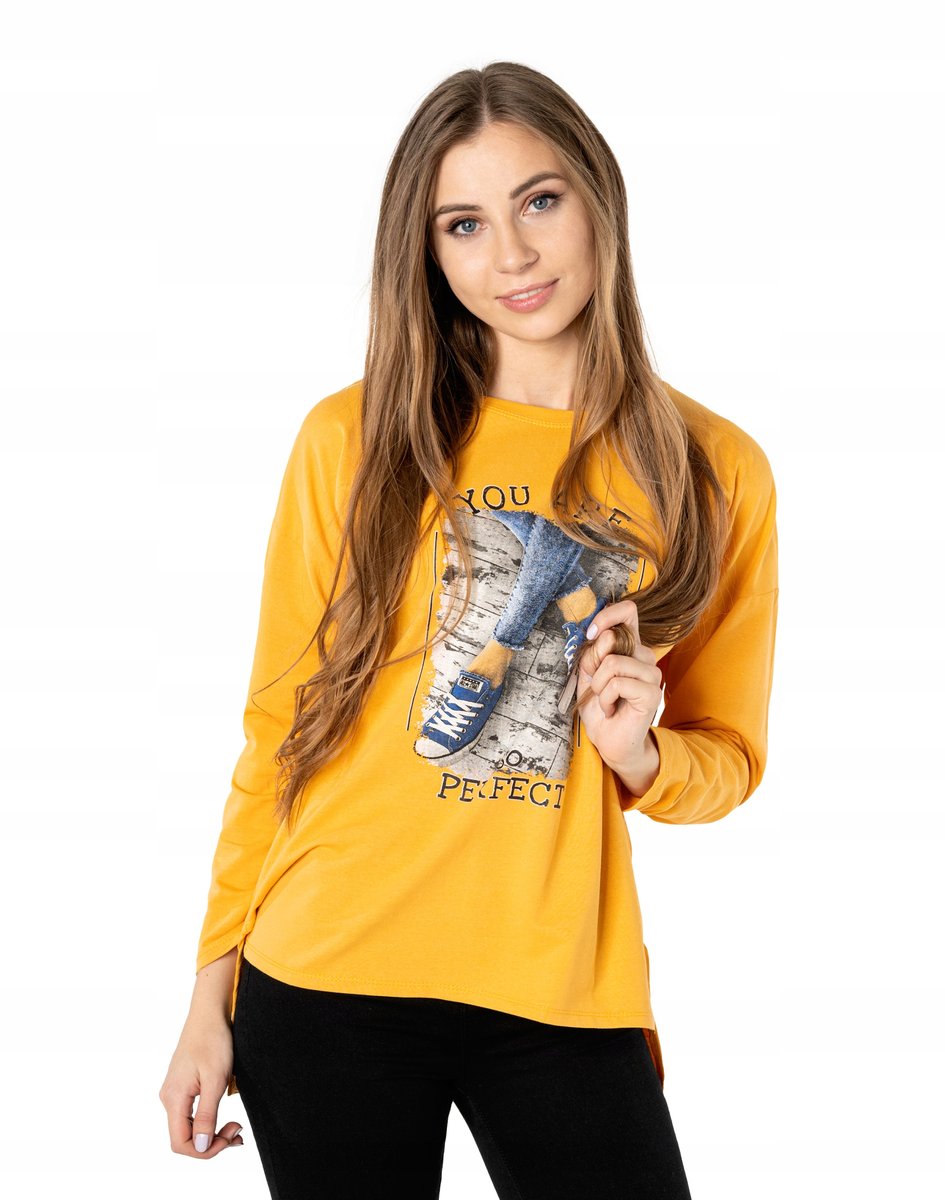 Bluzka Koszulka Damska z Długim Rękawem KL02-2 r L