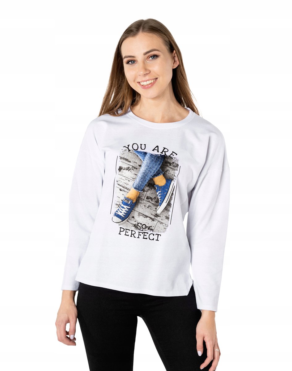 Bluzka Koszulka Damska z Długim Rękawem KL02-3 XL