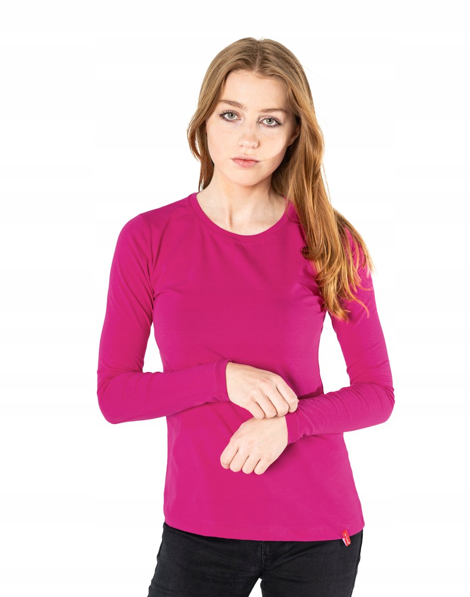 Bluzka Koszulka Damska z Długim Rękawem 8056-6 S/M