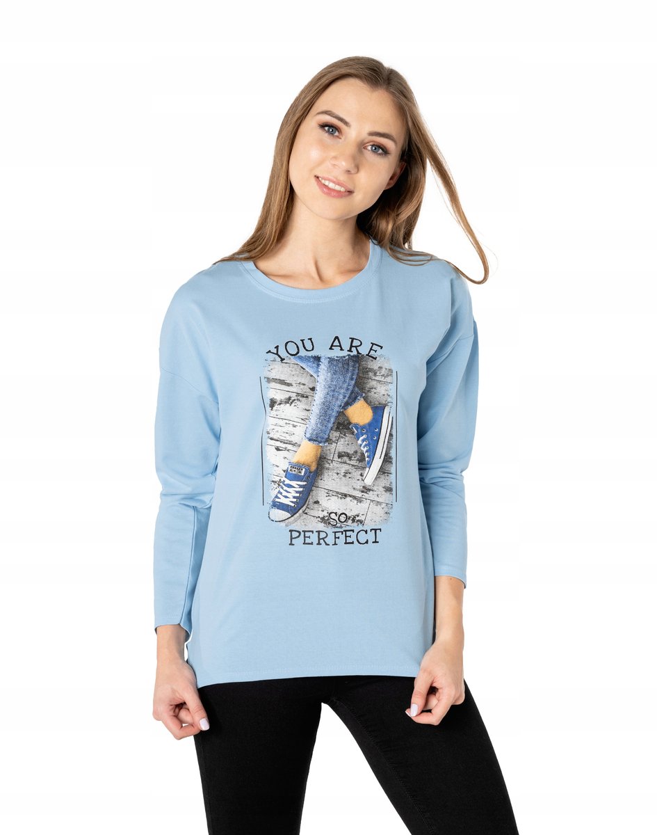 Bluzka Koszulka Damska z Długim Rękawem KL02-4 r L