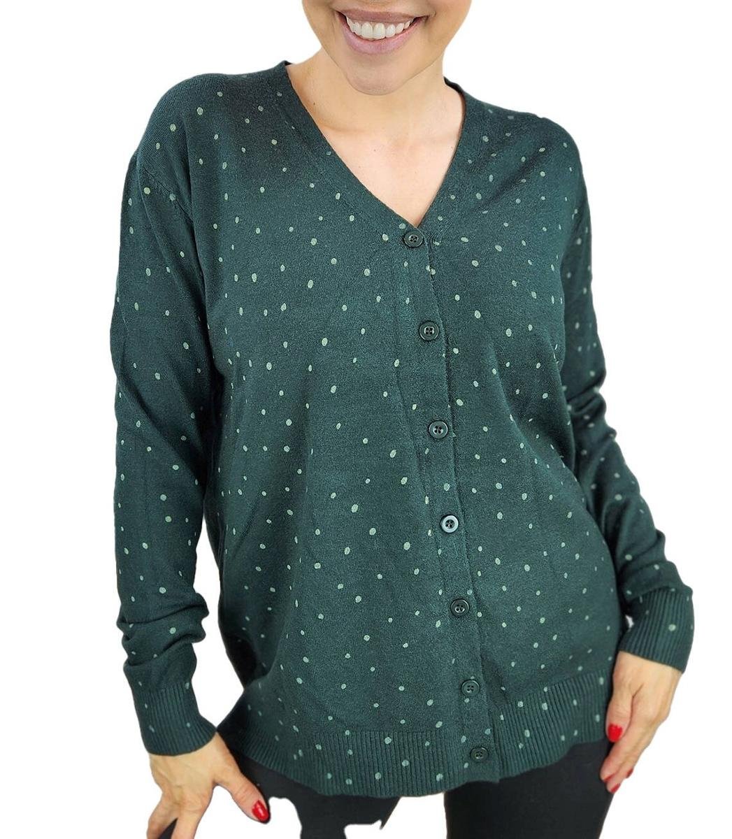 Klasyczny sweter kardigan w groszki NELA-S/M