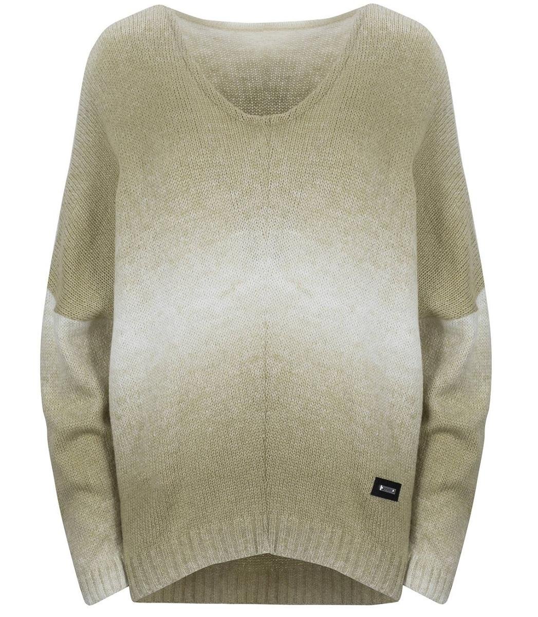 Ciepły damski sweter oversize piękny OMBRE