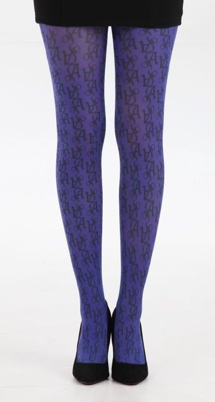 Rajstopy PRINTED AJs kolor purpurowy