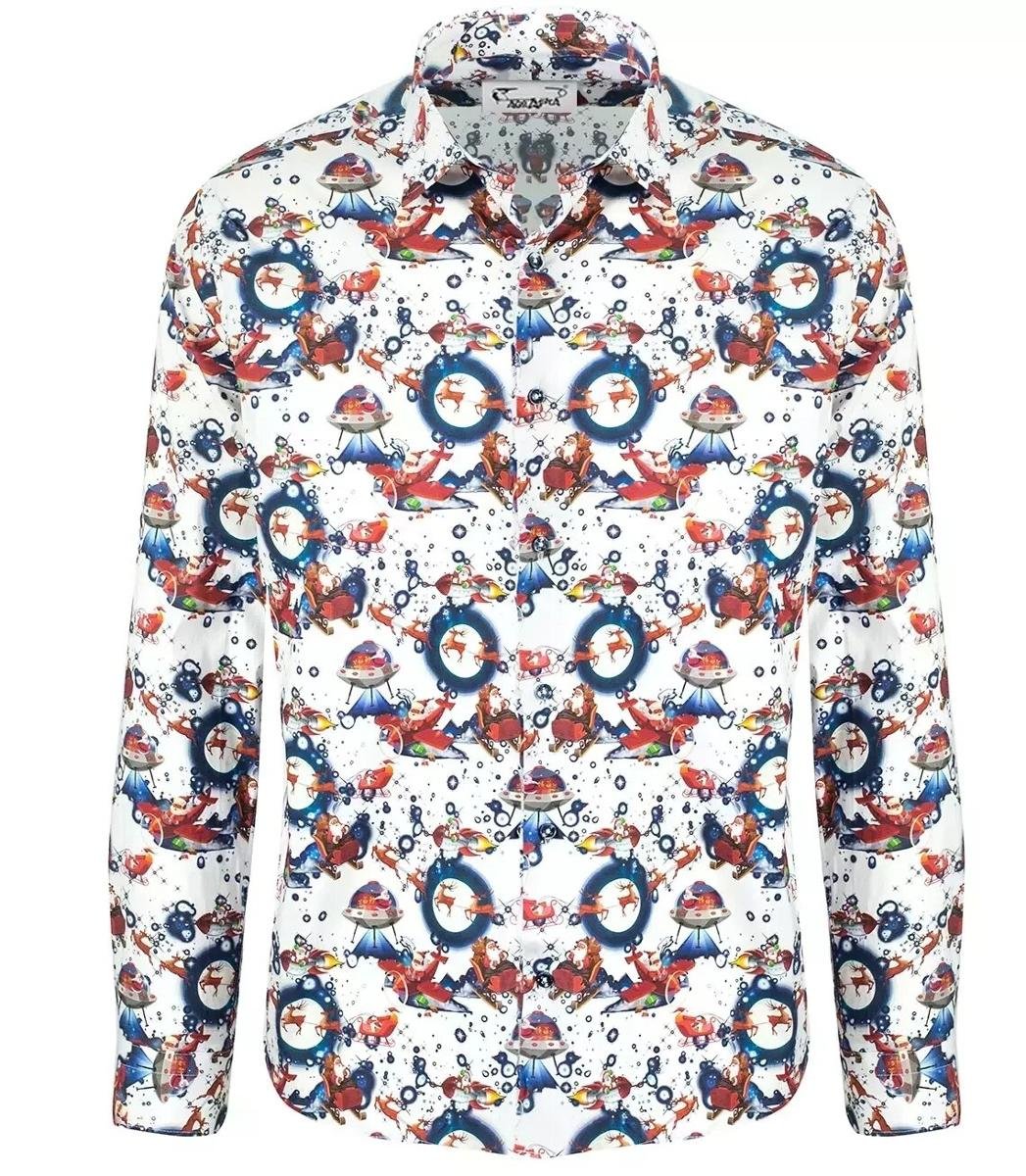 Męska koszula w MIKOŁAJE slim fit dopasowana-43/44