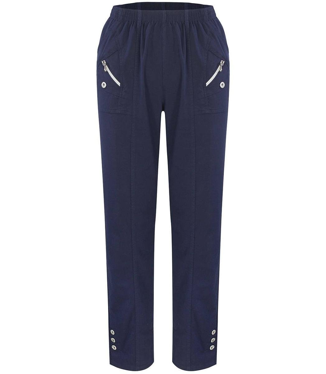 Wygodne elastyczne spodnie damskie w gumkę proste-44