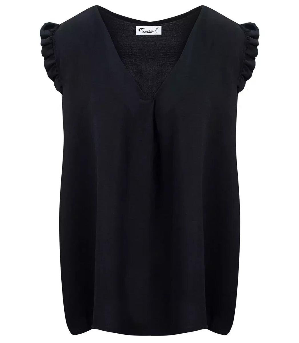 Bluzka koszulka dekolt V krótki rękaw-5XL/6XL