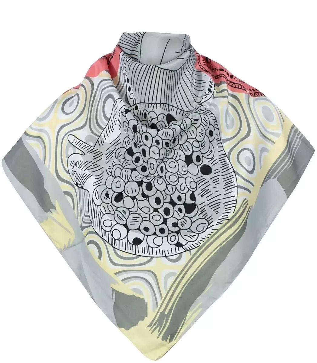 Chusta apaszka delikatna kolorowa barwne owoce