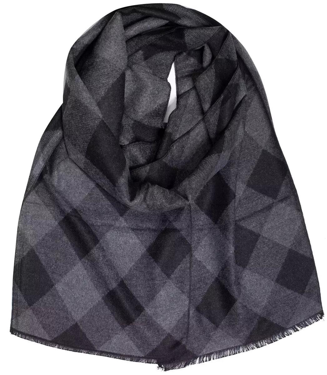 Szal męski szalik z frędzelkami we wzory