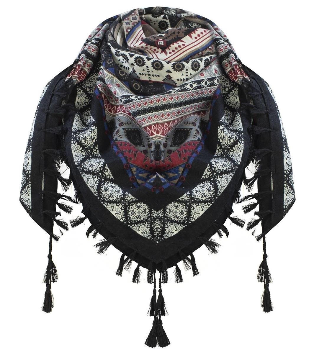 Niepowtarzalna chusta folk BOHO azteckie wzory