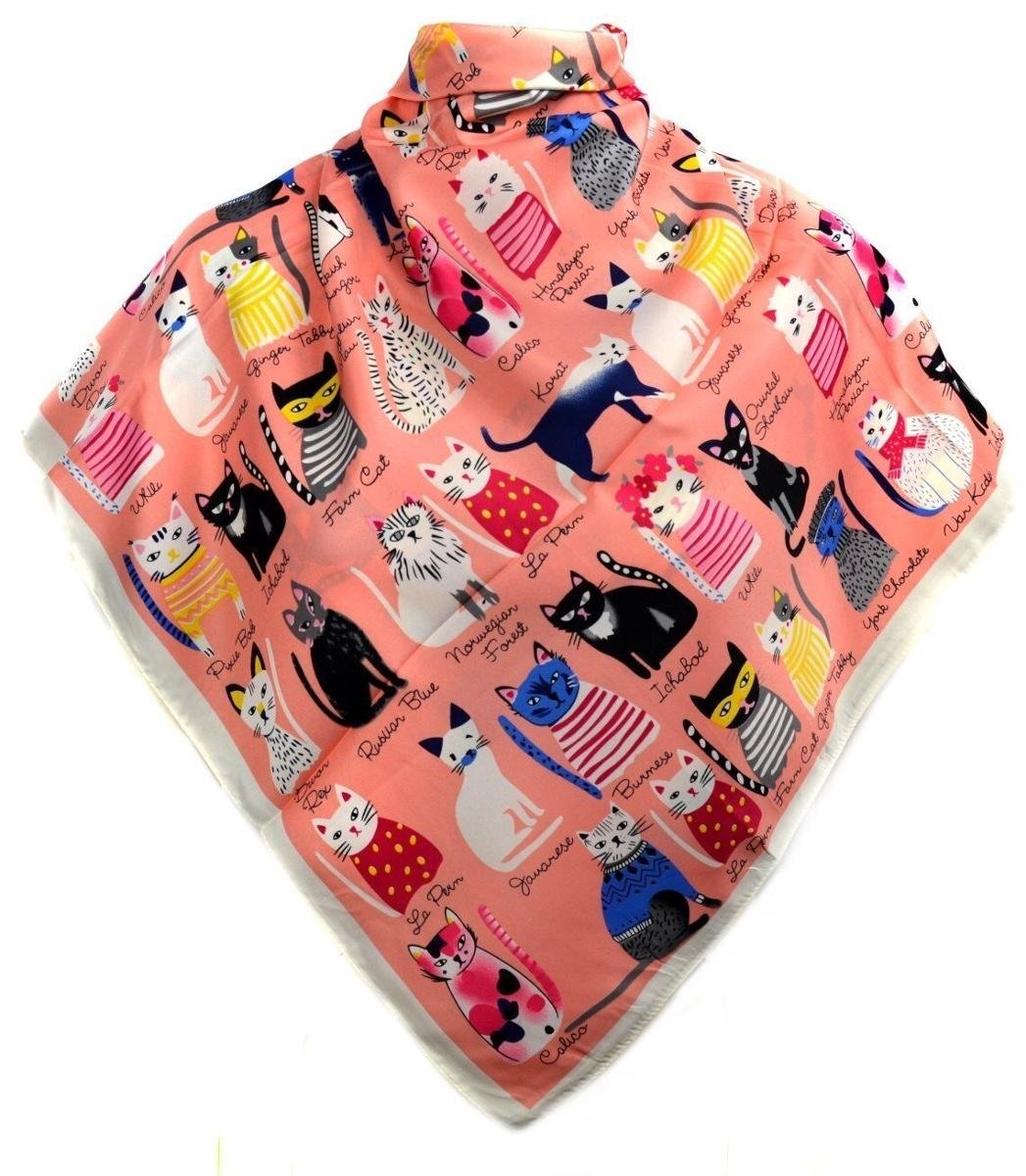 Chusta apaszka delikatna w koty Piękny prezent