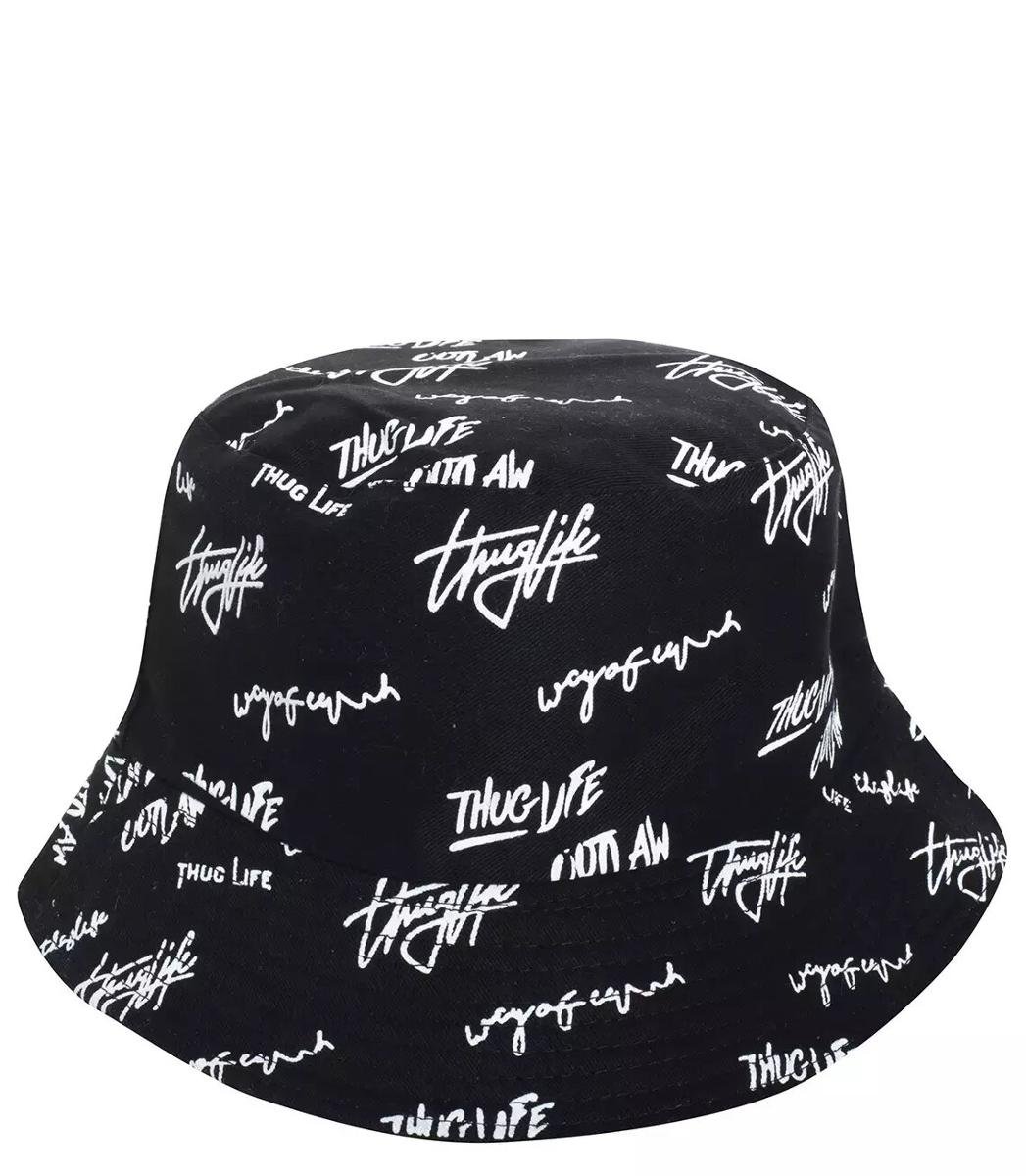 Dwustronny Kapelusz turystyczny BUCKET HAT napisy