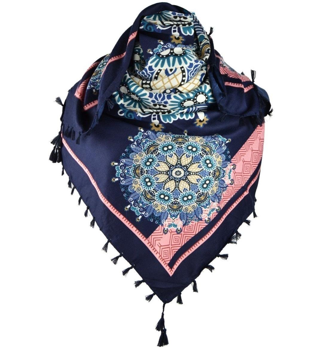 Piękna barwna chusta w kwiaty FOLK style