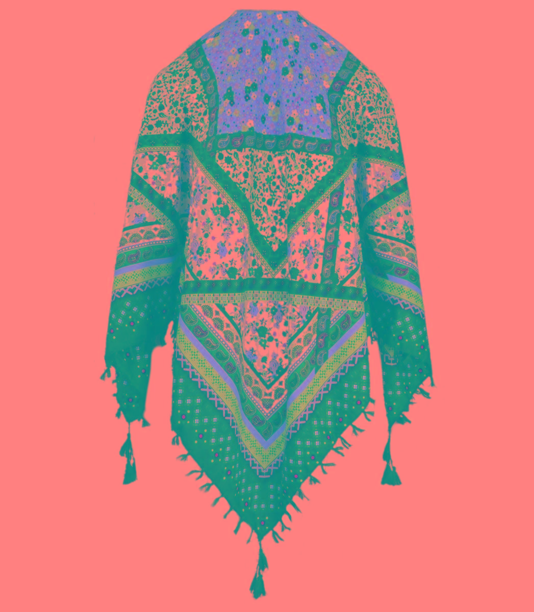 Piękna barwna chusta wzory BOHO styl