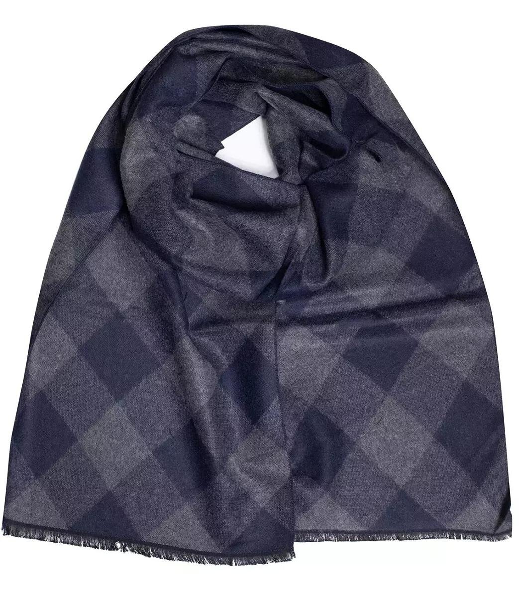 Szal męski szalik z frędzelkami we wzory