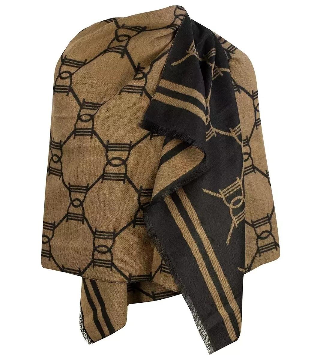 Szal szalik elegancka chusta pashmina logo bawełna