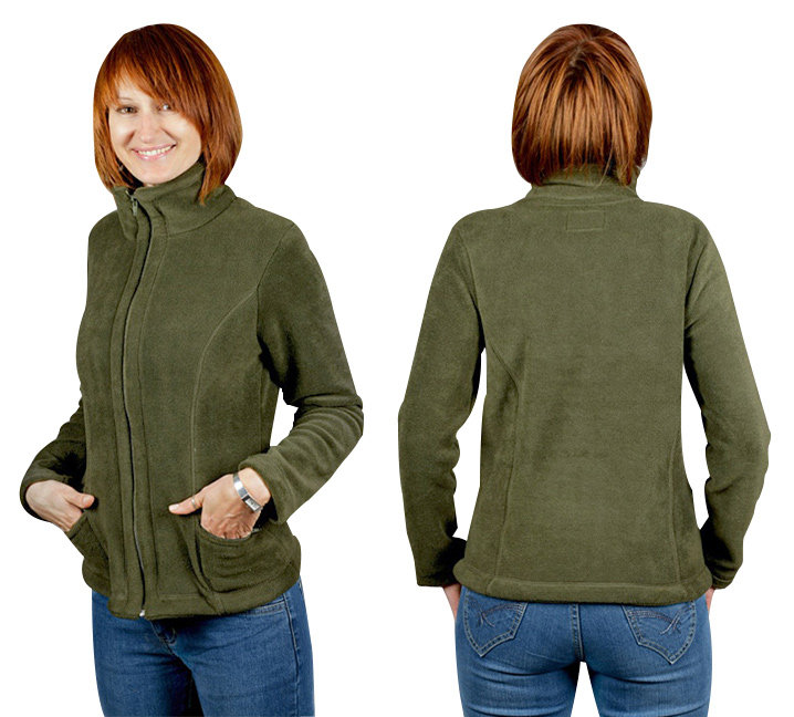 Bluza Polarowa Damska Ciepła POLAR MAX02 3XL zielona