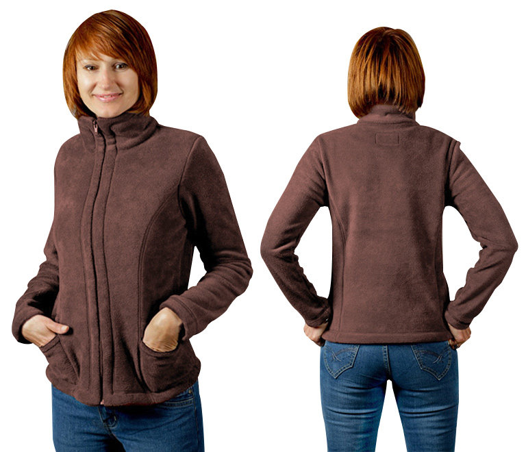 Bluza Polarowa Damska Ciepła POLAR MAX02 XL brąz