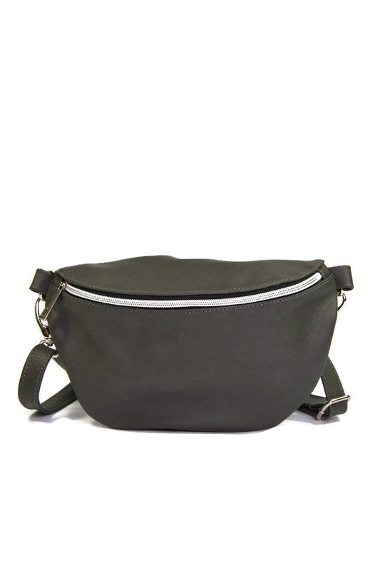 Młodzieżowa szara nerka ze skóry