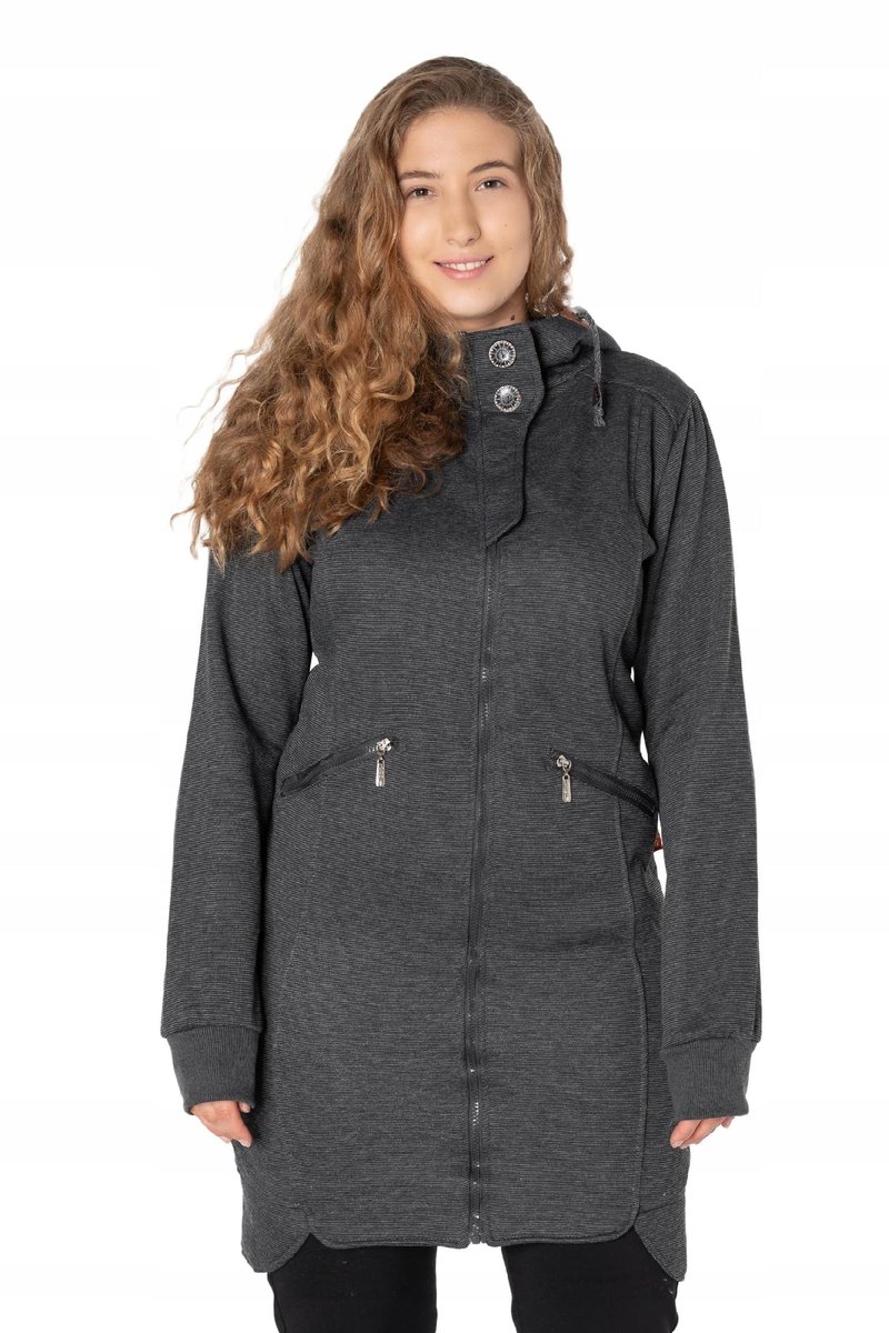 Ciepła Długa Bluza Tunika Dresowa Damska 209-1 r L