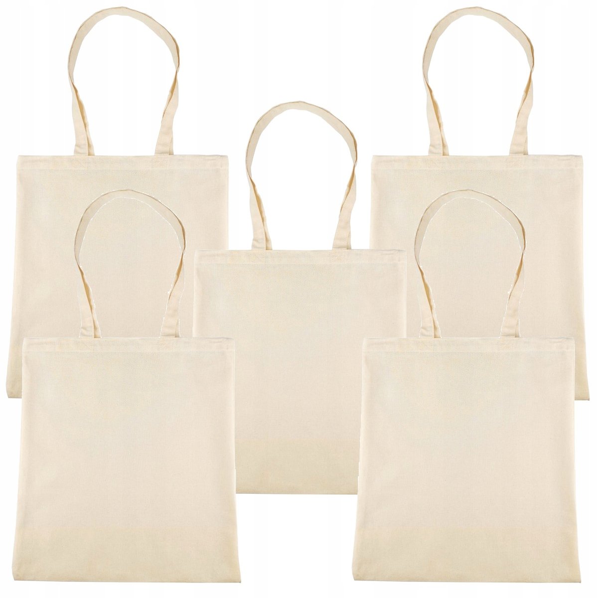 TORBA BAWEŁNIANA z uszami EKO torba BEZ NADRUKU torby bawełniane 5szt