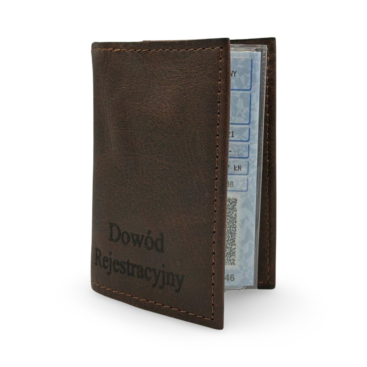 Etui na Dowód Rejestracyjny - Skóra Naturalna