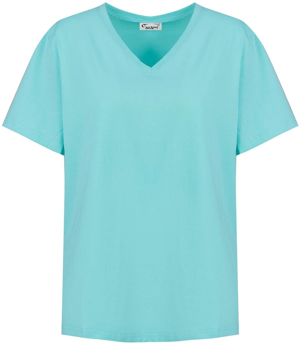 Bluzka koszulka t-shirt basic dekolt w serek ALDONA-L/XL