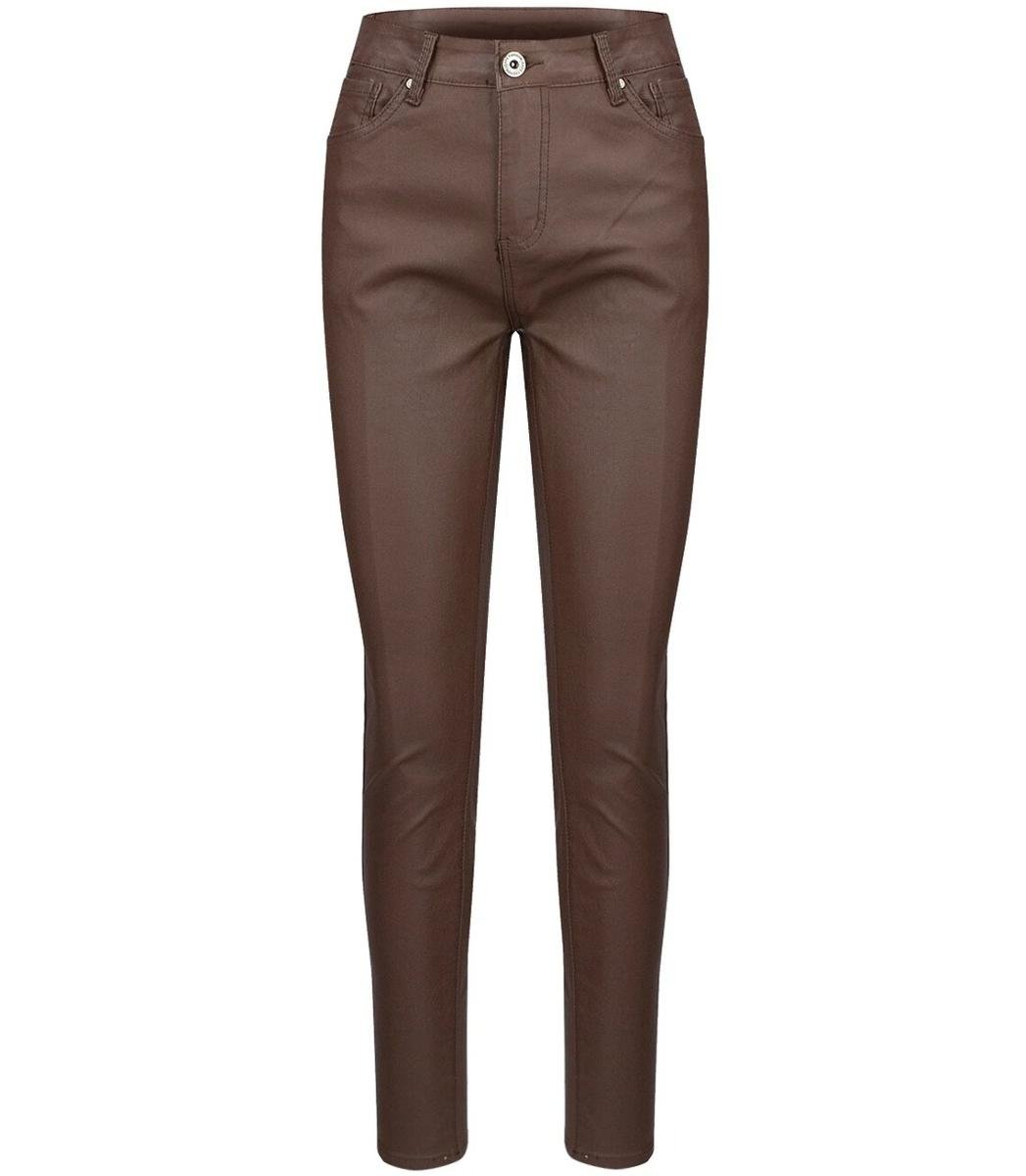 Damskie spodnie PUSH-UP woskowane skinny fit ADELA-42