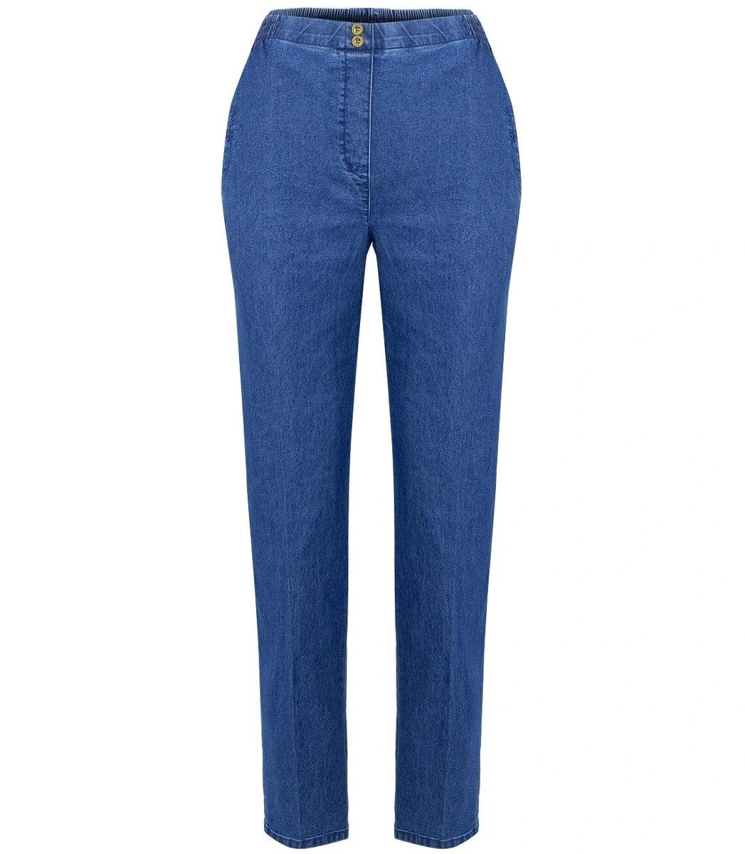 Wygodne elastyczne spodnie na gumkę plus size LAMBADA-54